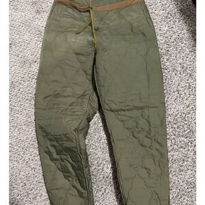 Olive Green Quilted Pants